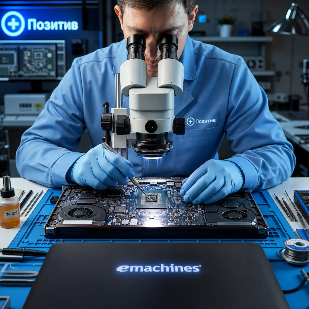 Замена видеокарты ноутбука Emachines в Евпатории