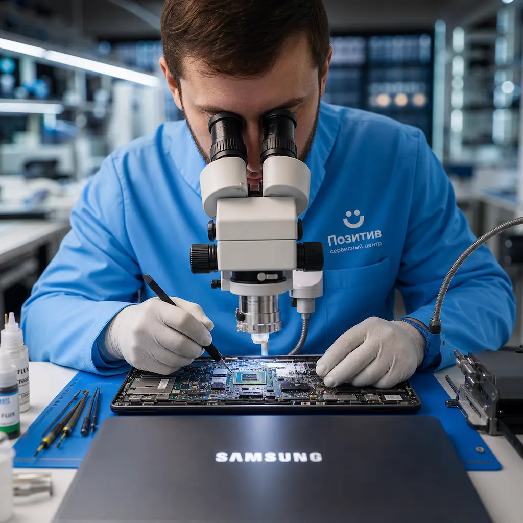 Замена видеокарты ноутбука Samsung в Евпатории