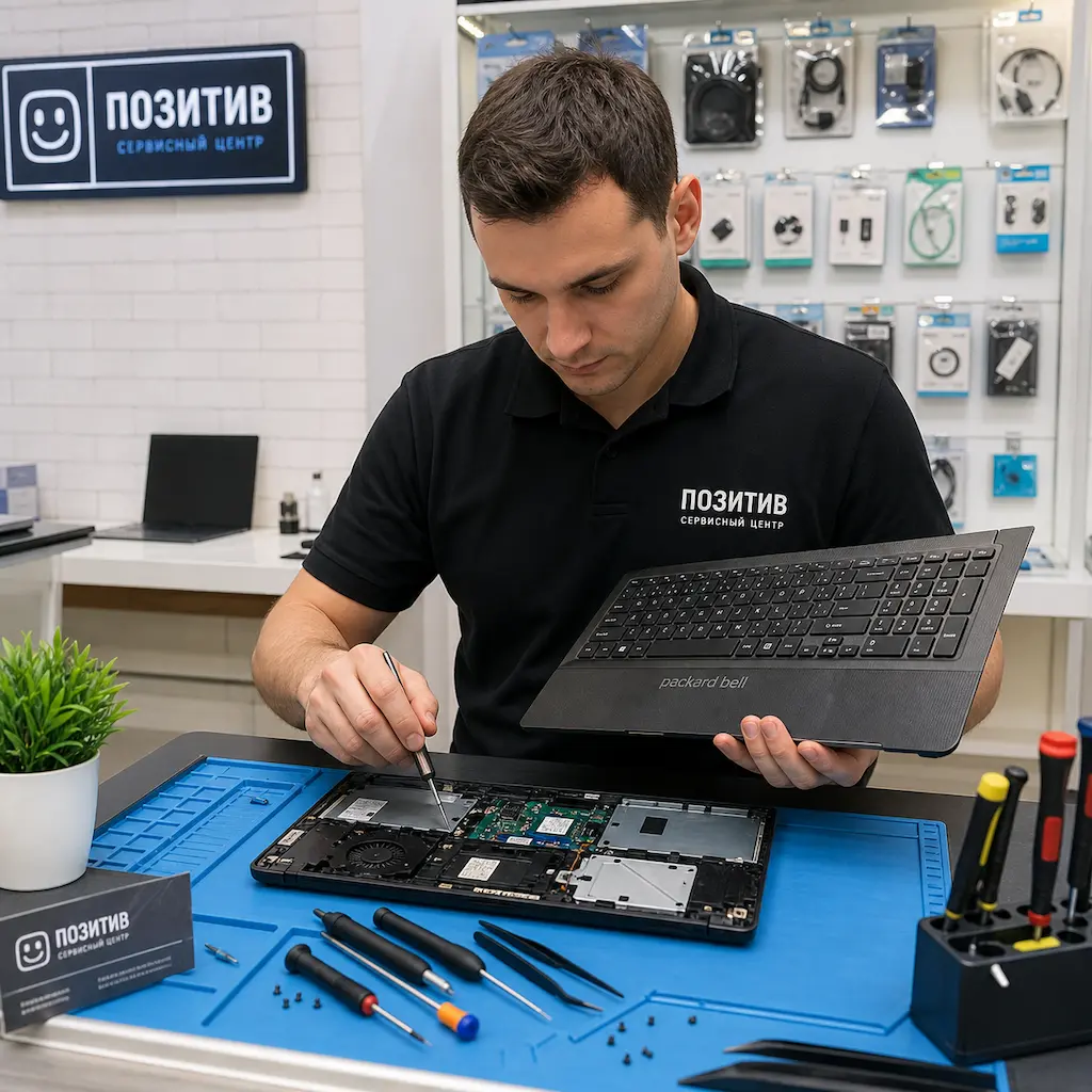 заменить клавиатуру на ноутбуке Packard Bell в Евпатории