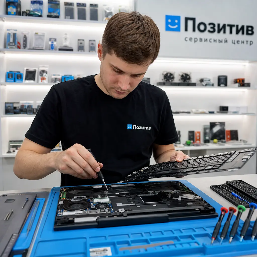 заменить клавиатуру на ноутбуке Samsung в Евпатории