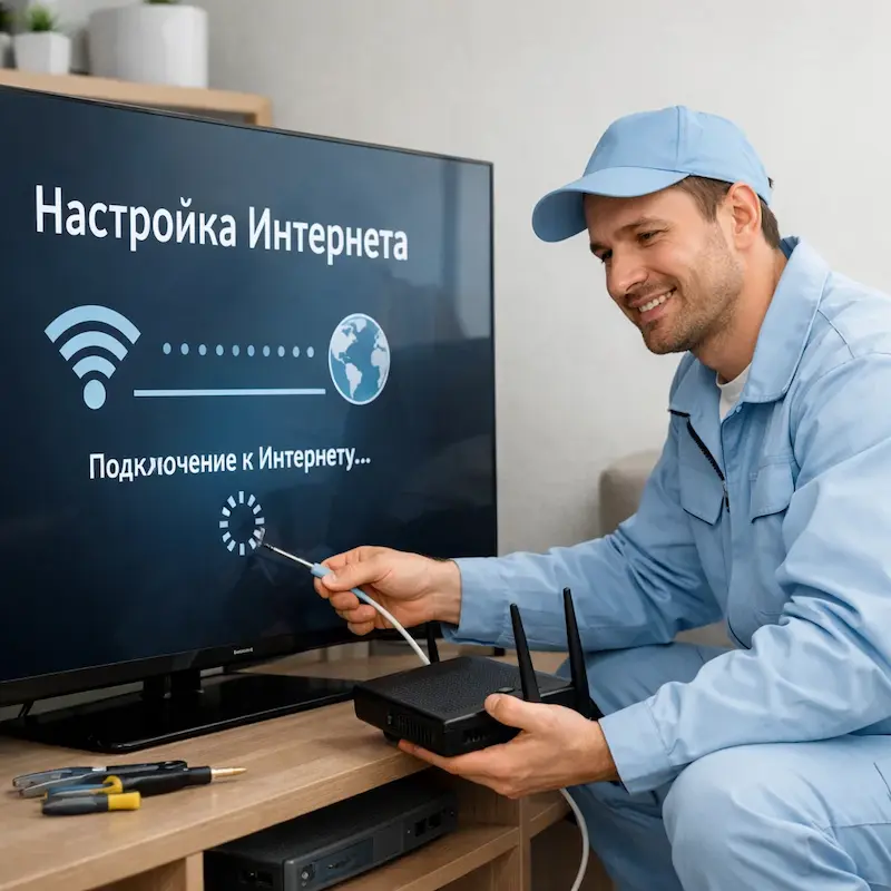 Настройка интернета на ТВ в Евпатории