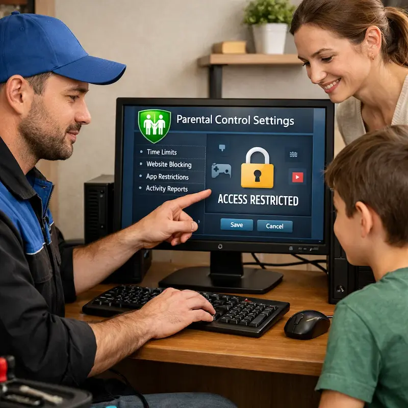 Родительский контроль на компьютере и ноутбуке в Евпатории