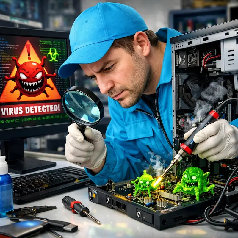 Вылечить компьютерный вирус в Евпатории