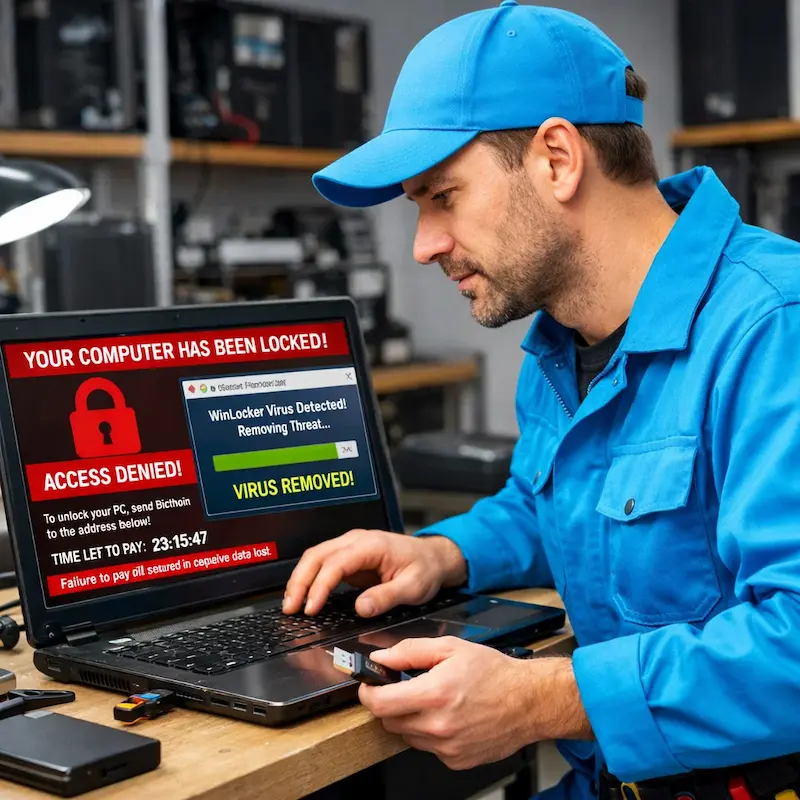 Поможем разблокировать компьютер и ноутбук в Евпатории